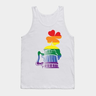 LGBTQ Clover St. Patrick's Day Beer Mug Design Tank Top